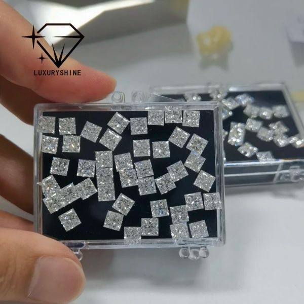 LuxuryShine Princess Cut Lab Grown Diamond D-F Color VVS-VS With IGI Certificate Excellent Cut Wedding diamonds Wholesale