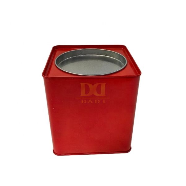 Square Tea Tin Box packaging