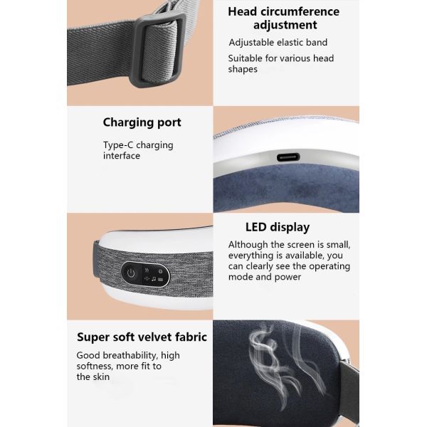 FCC Fatigue Relieve Rechargeable Eye Massager Electric Eye Massager With Heat