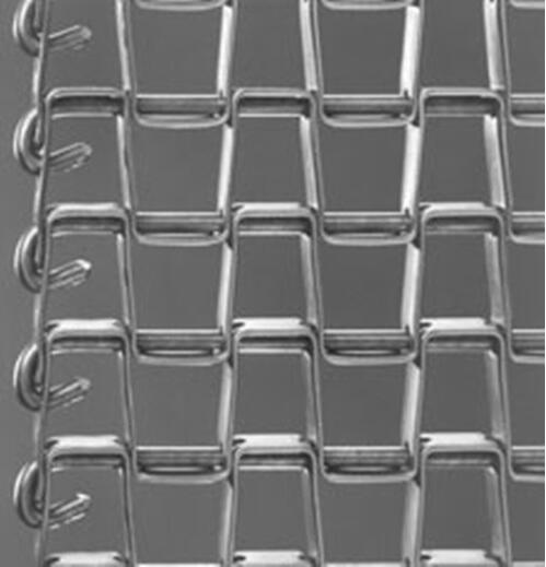 SS304 Flat Wire Conveyor Belt, 1"×1" Hole, 1.5mm × 12.7mm Strips, Firm Structure/High Corrosion Resistence