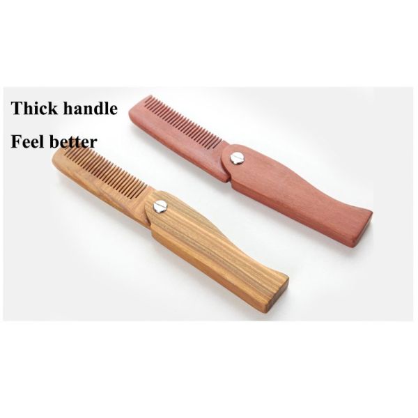 Comfortable Men's Foldable Beard Comb Folding Pocket Beard Comb SGS Certified