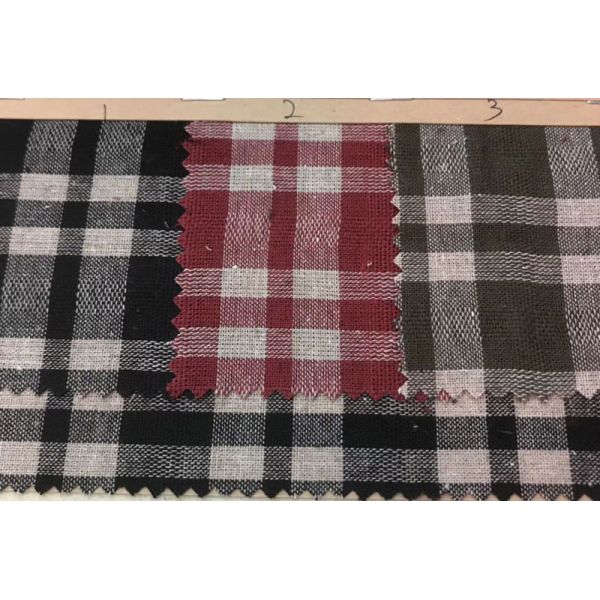 54 Inch Yarn Dyed Cotton Check Shirt Fabric Shirt Linen Fabric Sustainable