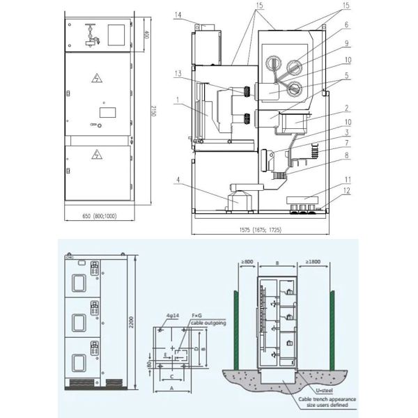Indoor Removable Type High Voltage Switchgear With Medium Pressure Chamber