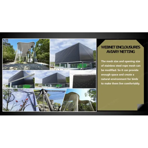 SS304 SS316 Stainless Steel Wire Rope Mesh Stainless Steel Ferrule Rope Mesh for Sale