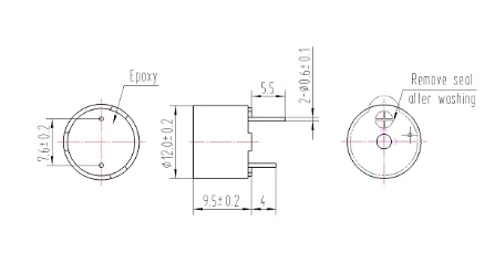 Alarm sound Magnetic Buzzer 12MM 85db active beeper 3vdc door lock