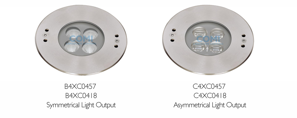 Symmetrical light and asymmetrical Light output LED Pool Lights