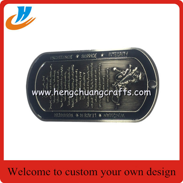 Dog tag medal coins/soft enamel process metal challenge coin high quality custom