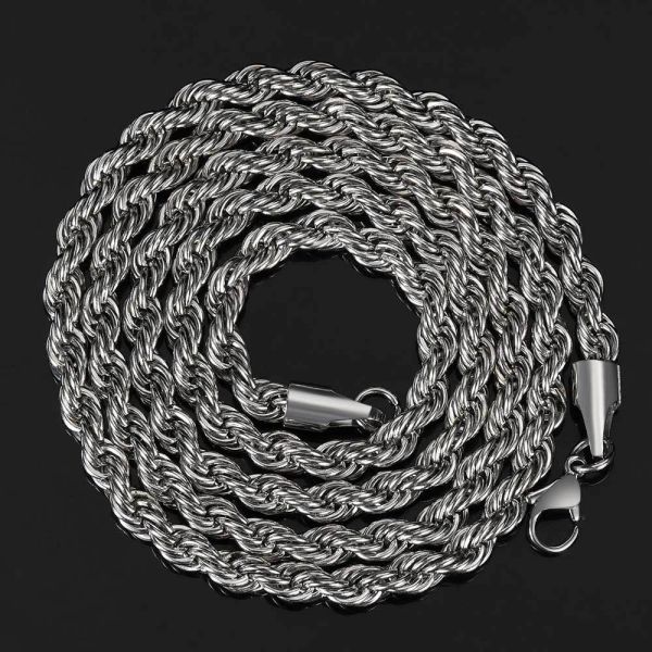 Engagement Stainless Gold Necklace Ggold Rope Chains For Men