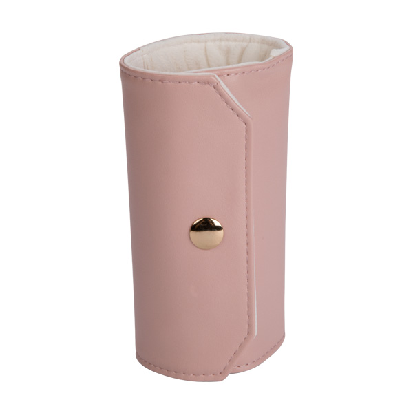 Luxury Portable Roll Leather Jewelry Bag For Travel 24cm Long Custom Logo