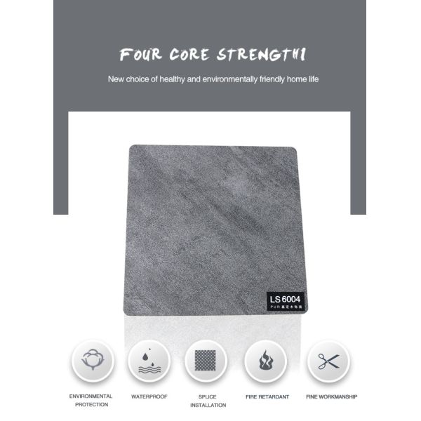 PET Environmentally Friendly Bamboo Charcoal PVC Marble Wall Panel Sheet
