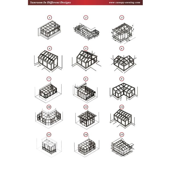 super durable prefab solar villa garden glass metal aluminium aluminum alloy sunroom sun house cabin kits manufacturers
