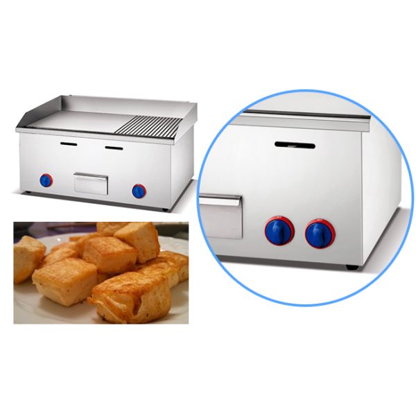 8mm 10.7kw Commercial Kitchen Griddle For BBQ Restaurant