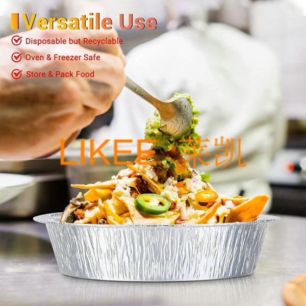 Picnic Oval Aluminum Tray Feezer Safe Oven Safe Strong Barrier