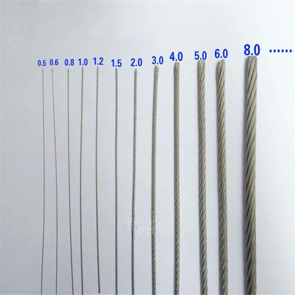 7*19 8mm 10mm 12mm 316 Stainless Steel Crane Wire Rope with Loop