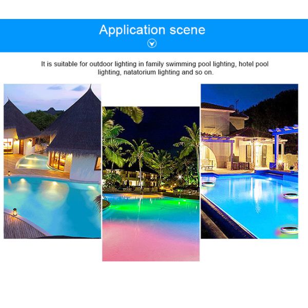 17W AC 100-240V RGB switch ON / OFF control GX16D base aluminum PAR56 LED pool light