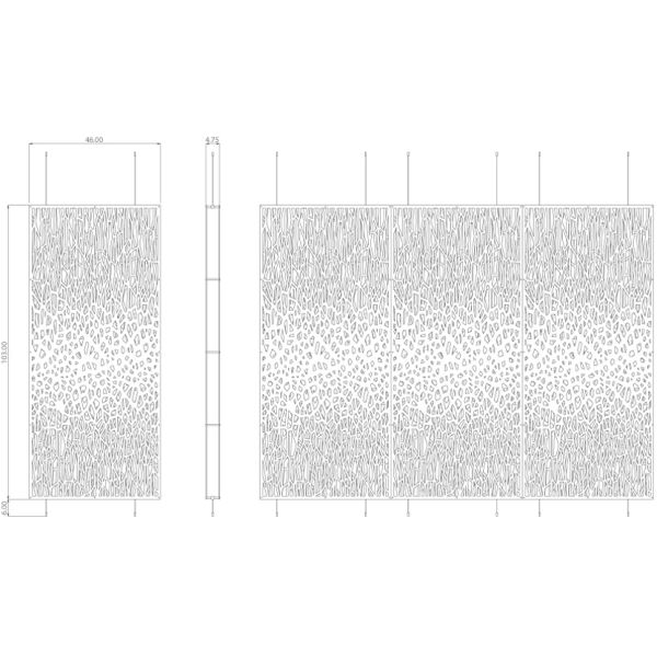 Black Office Room Screen Divider Lightweight Custom Room Divider aluminium