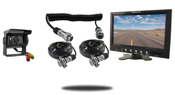 4M 7 Way Rear View Camera Cable , Automotive Security Camera Power Extension Cable