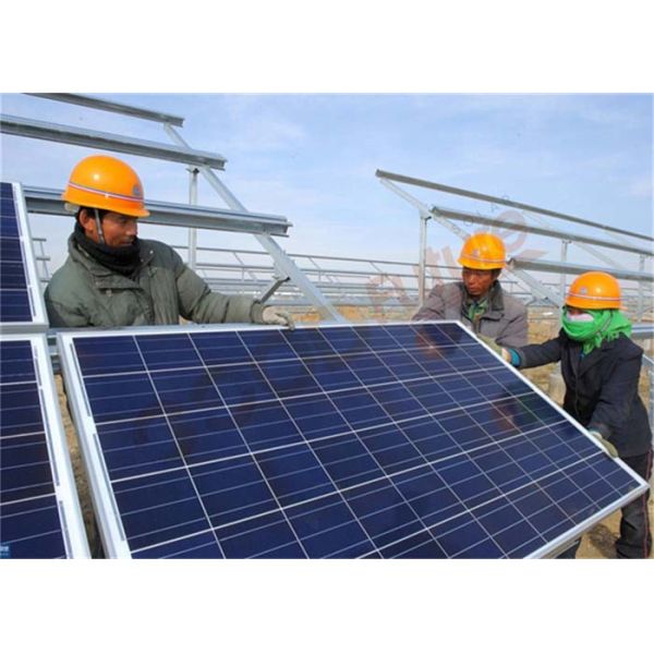 1000V 1500V Flat Single Axis Solar Tracker Set Night Reset Function