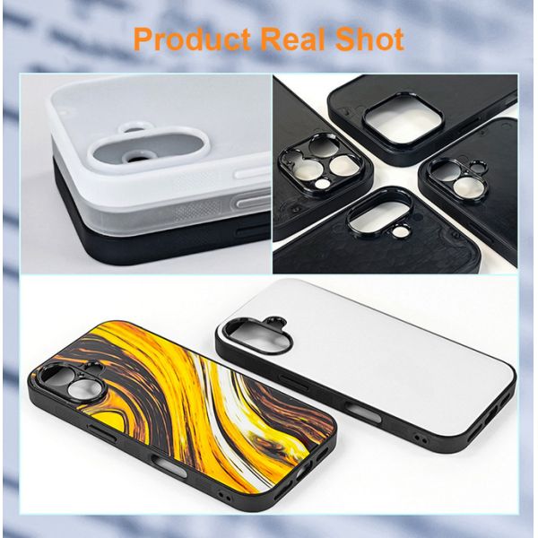 2D Sublimation Cell Phone Blanks Customized Mobile Sublimation Cover Shockproof For iPhone 14 15 Pro
