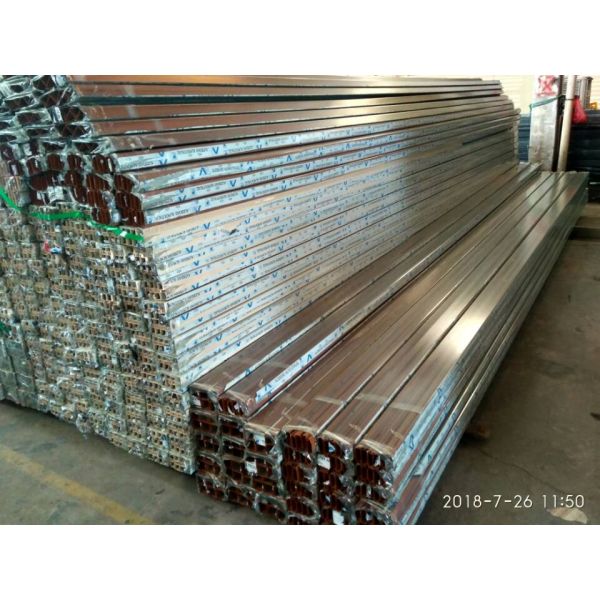 Black Powder Coated Aluminium Profile For Door Flame And Window Leaf In Congo Senegal