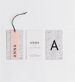 Customzied Shape White Kraft Paper Clothing Tags Biodegradable Logo Hang Tags