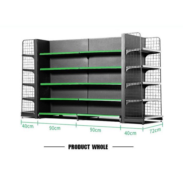 Stable Supermarket Display Shelving With High Load Capacity And Customizable Options