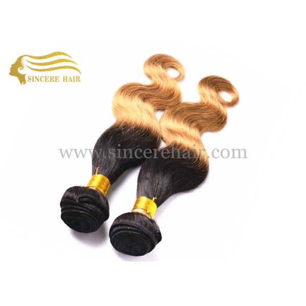 50CM Ombre Hair Extensions, 20" Body Wave Ombre Human Hair Weft Extension for Sale