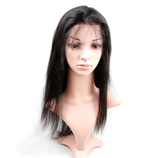Natural Black Remy Long Lace Front Wigs Human Hair 100% Unprocessed Good Feeling