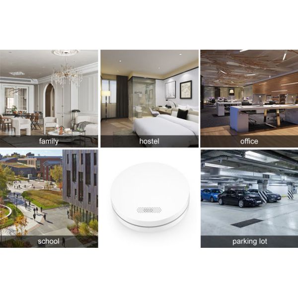 85 DB ABS Material Battery Wireless Smoke Alarms Detector Home Security For Fire Alarm