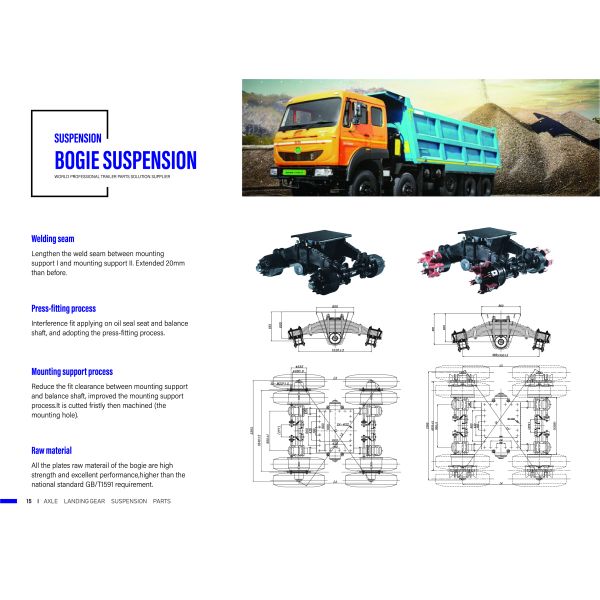 1840mm Track Bogie Suspension Mechanism High Mounting Series ISO9001 Listed