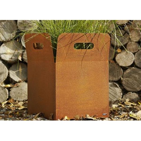 Various Size Custom Corten Steel Planters For Yard / Garden Weather Resistant